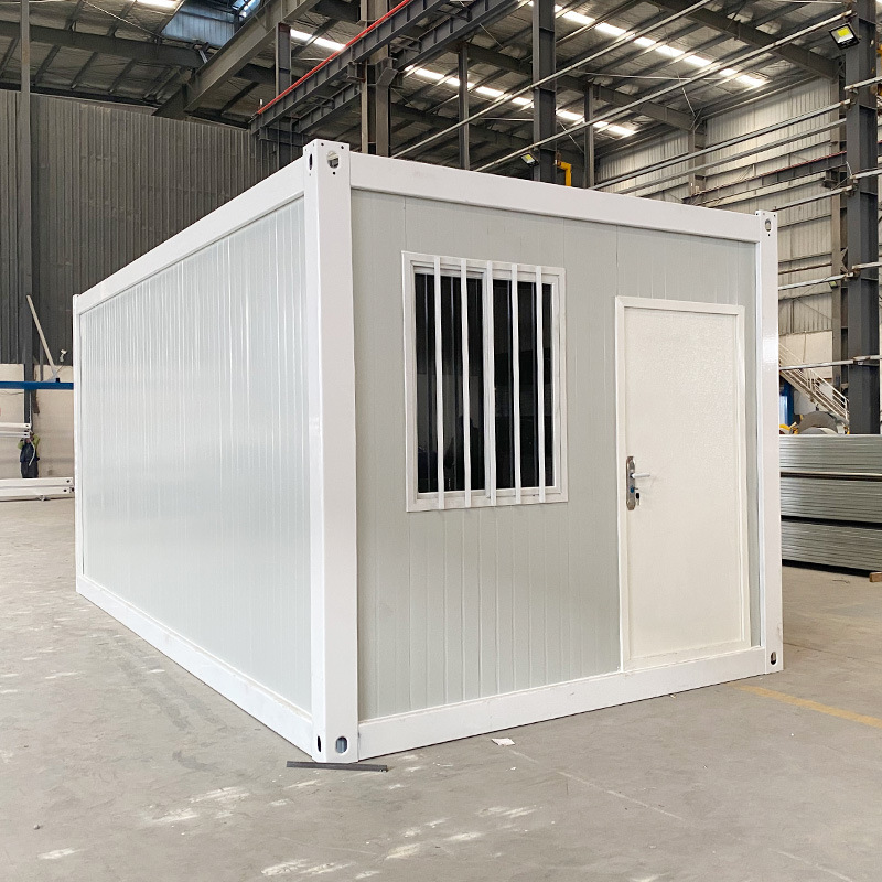 Prefabricated movable 20 foot flat packaging container house